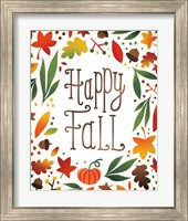 Framed 'Harvest Time Happy Fall' border=