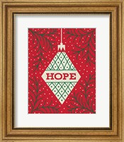 Framed 'Jolly Holiday Ornaments Hope' border=