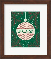 Framed 'Jolly Holiday Ornaments Joy' border=