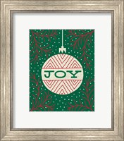 Framed 'Jolly Holiday Ornaments Joy' border=