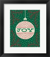 Framed Jolly Holiday Ornaments Joy