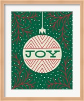 Framed Jolly Holiday Ornaments Joy