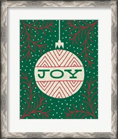 Framed Jolly Holiday Ornaments Joy