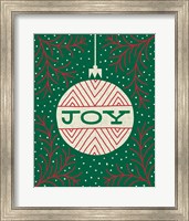 Framed Jolly Holiday Ornaments Joy