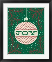 Framed 'Jolly Holiday Ornaments Joy' border=