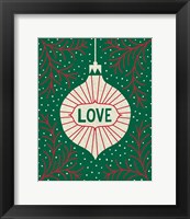 Framed Jolly Holiday Ornaments Love