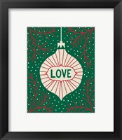 Framed 'Jolly Holiday Ornaments Love' border=
