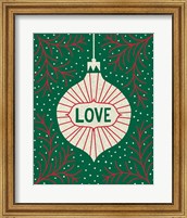 Framed Jolly Holiday Ornaments Love