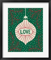 Framed 'Jolly Holiday Ornaments Love' border=