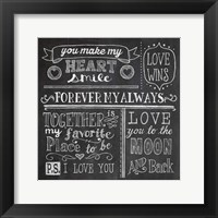 Inspiration Chalkboard I Framed Print