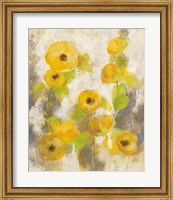 Framed Floating Yellow Flowers II
