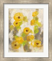 Framed Floating Yellow Flowers II