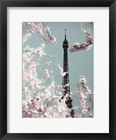 Framed Spring Eiffel Pastel