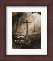 Framed Jeremiah 29:11 For I know the Plans I have for You (Sepia Cross)