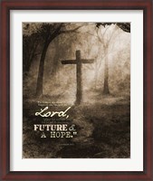 Framed Jeremiah 29:11 For I know the Plans I have for You (Sepia Cross)