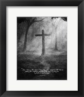 Framed Jeremiah 29:11 For I know the Plans I have for You (Black & White Cross)
