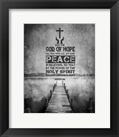 Framed Romans 15:13 Abound in Hope (Black & White)
