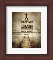 Framed Romans 15:13 Abound in Hope (Sepia)