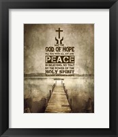 Framed Romans 15:13 Abound in Hope (Sepia)