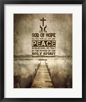 Framed Romans 15:13 Abound in Hope (Sepia)