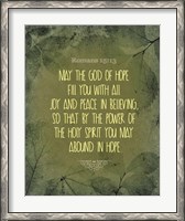 Framed Romans 15:13 Abound in Hope (Green)