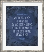 Framed Romans 15:13 Abound in Hope (Blue)