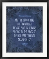 Framed Romans 15:13 Abound in Hope (Blue)