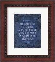 Framed Romans 15:13 Abound in Hope (Blue)