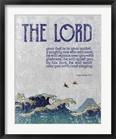 Framed Zephaniah 3:17 The Lord Your God ( Waves)