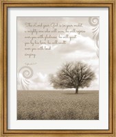 Framed Zephaniah 3:17 The Lord Your God (Grey Landscape)