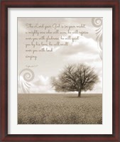 Framed Zephaniah 3:17 The Lord Your God (Grey Landscape)