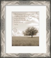 Framed Zephaniah 3:17 The Lord Your God (Grey Landscape)