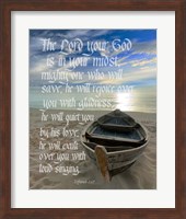 Framed Zephaniah 3:17 The Lord Your God (Beach)