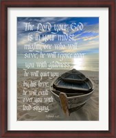 Framed Zephaniah 3:17 The Lord Your God (Beach)