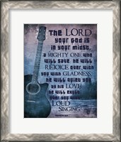 Framed Zephaniah 3:17 The Lord Your God (Guitar)