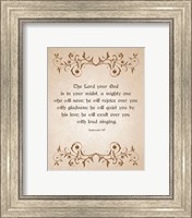 Framed Zephaniah 3:17 The Lord Your God (Brown)