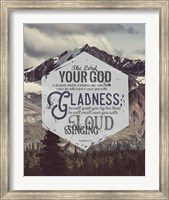 Framed Zephaniah 3:17 The Lord Your God (Mountains)