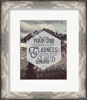 Framed Zephaniah 3:17 The Lord Your God (Mountains)