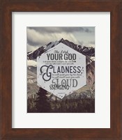 Framed Zephaniah 3:17 The Lord Your God (Mountains)