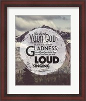 Framed Zephaniah 3:17 The Lord Your God (Mountains 3)
