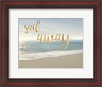 Framed Beach Sail Away