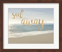 Framed Beach Sail Away