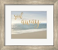 Framed Beach Sail Away