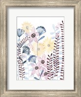 Framed Pastel Posies I