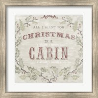 Framed Cabin Christmas IV