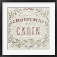 Framed Cabin Christmas IV