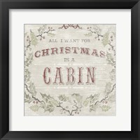 Cabin Christmas IV Framed Print