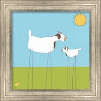 Framed 'Stick-leg Goat I' border=