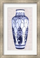 Framed Blue & White Vase I