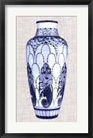 Blue & White Vase I Framed Print